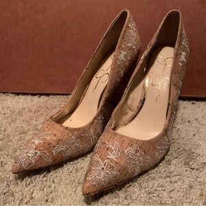 Jessica Simpson cork heels 8.5